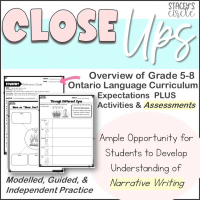 narrative writing unit digital slides and worksheets - Stacey's Circle